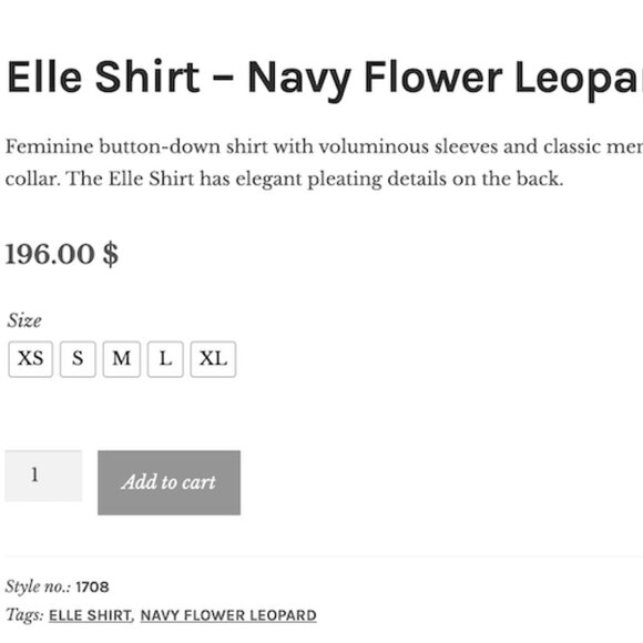 Karmamia $$$ NWT $$$ Elle Shirt - Navy Leopard Blouse - Picture 3 of 3